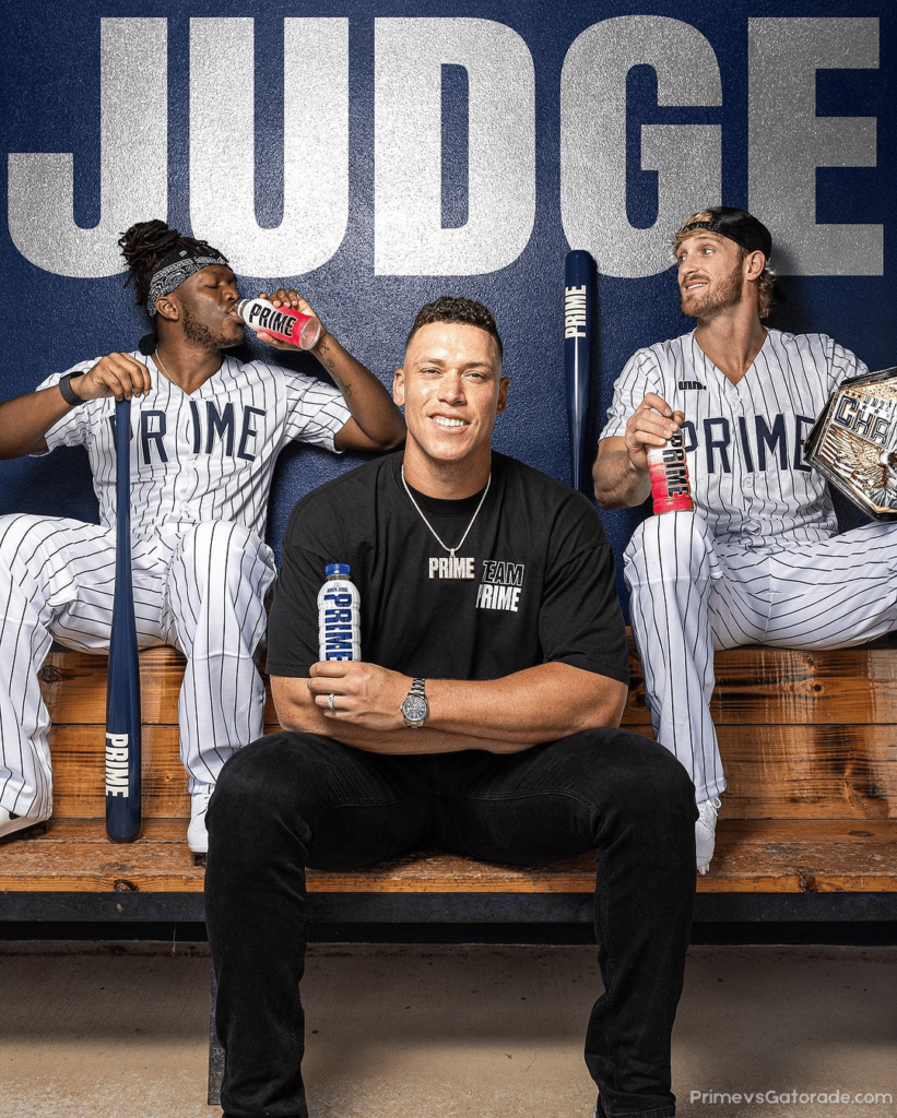 KSI, Logan Paul and Aaron Judge