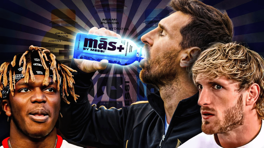 Messi is challenging Logan Paul and KSI with Mas+